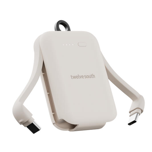 White Twelve South product with USB cables on a white background