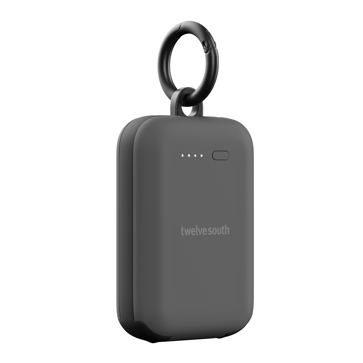 Black portable device with ring holder on a white background, featuring the 'twelvesouth' brand.